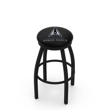 U.S. Space Force 30" Swivel Bar Stool with Black Wrinkle Finish
