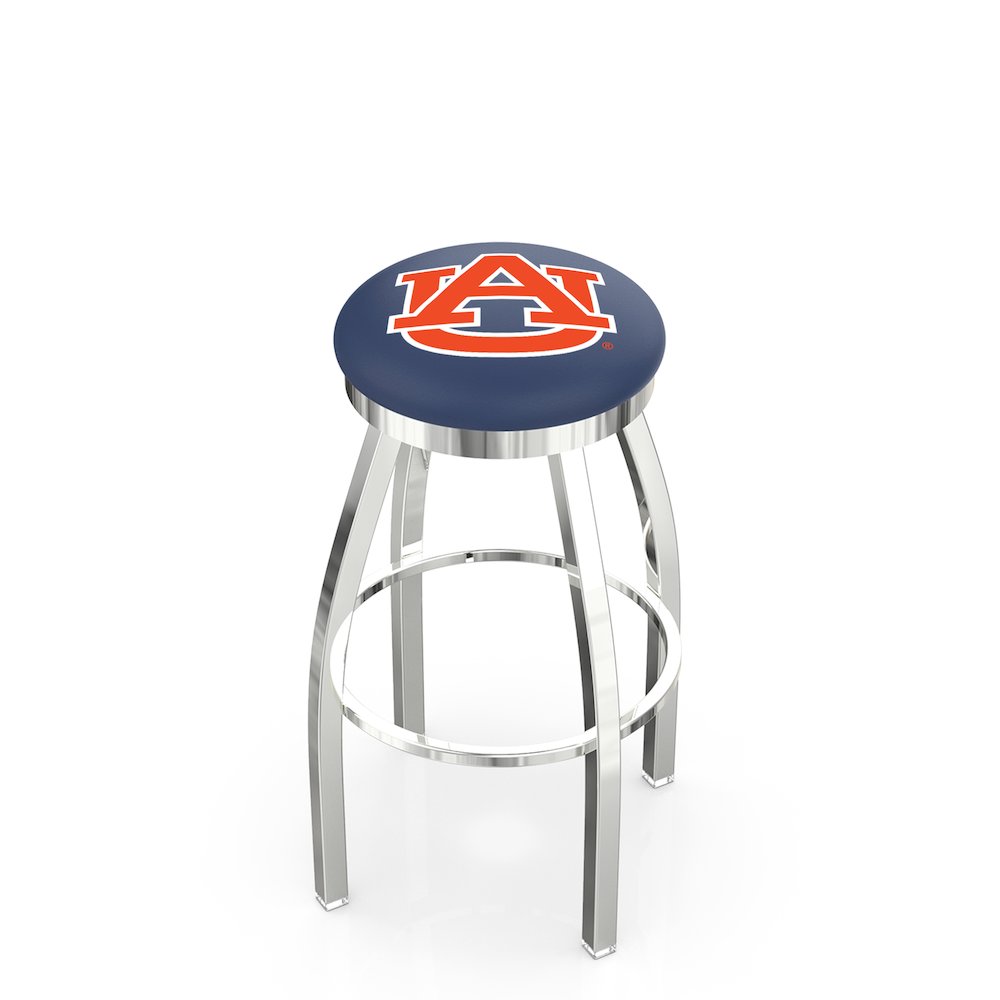 30" L8C2C - Chrome Auburn Swivel Bar Stool with Accent Ring by Holland Bar Stool Company