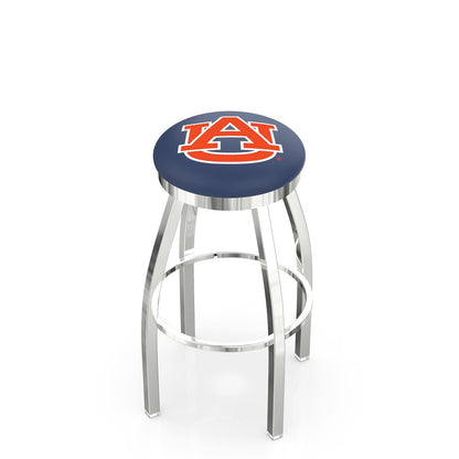 30" L8C2C - Chrome Auburn Swivel Bar Stool with Accent Ring by Holland Bar Stool Company