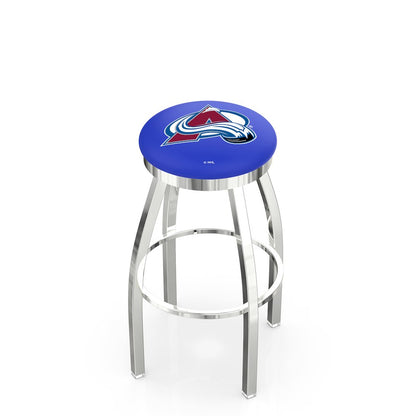 30" L8C2C - Chrome Colorado Avalanche Swivel Bar Stool with Accent Ring by Holland Bar Stool Company