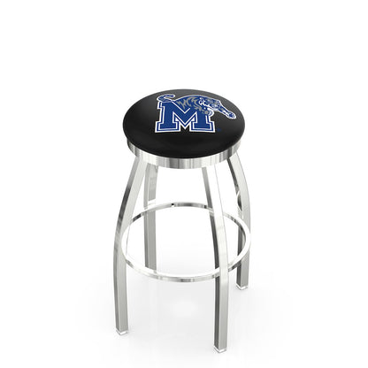 36" L8C2C - Chrome Memphis Swivel Bar Stool with Accent Ring by Holland Bar Stool Company