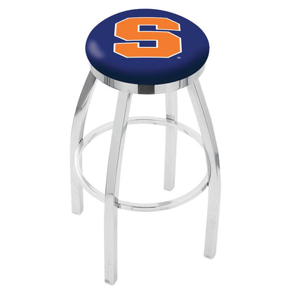 36" L8C2C - Chrome Syracuse Swivel Bar Stool with Accent Ring by Holland Bar Stool Company