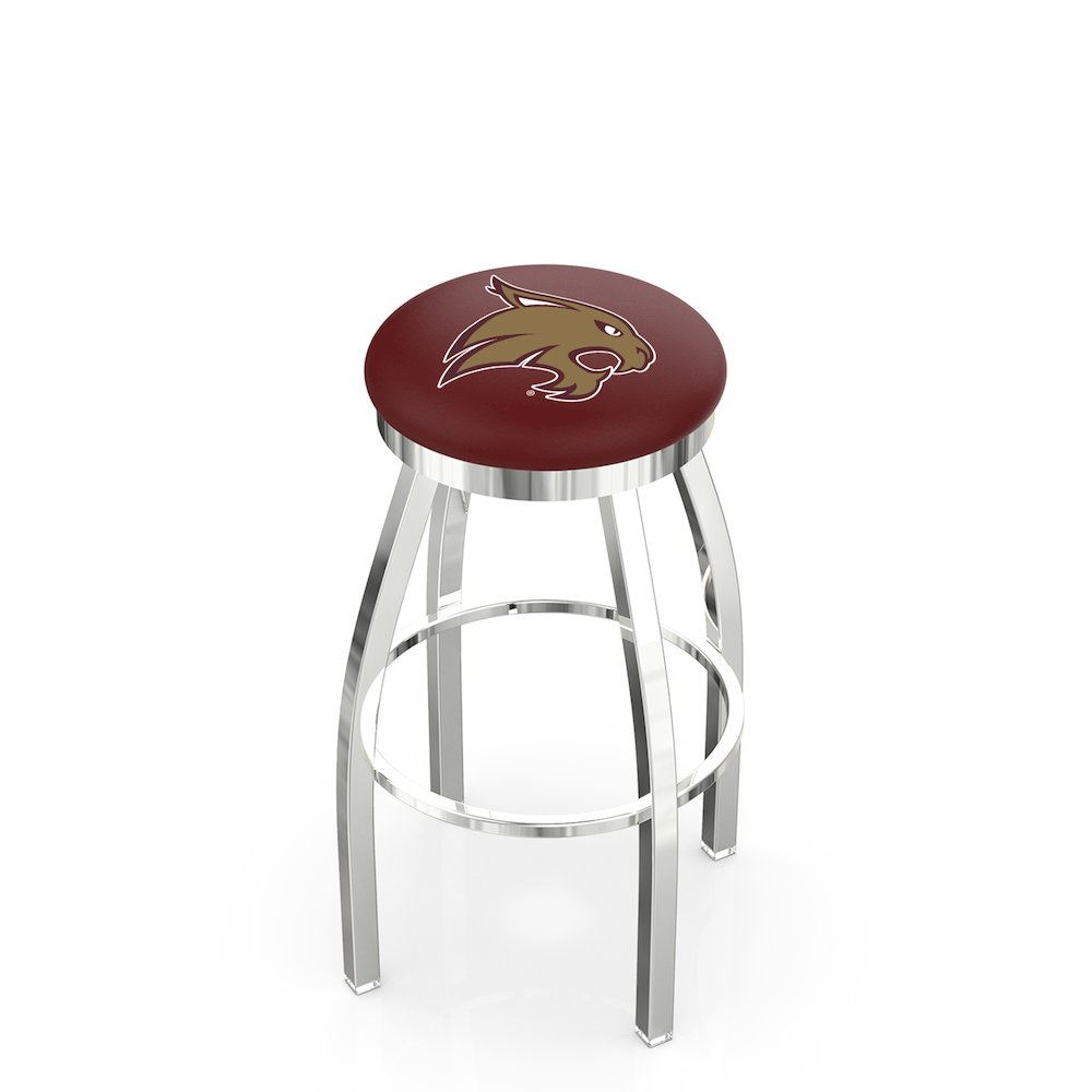 36" L8C2C - Chrome Texas State Swivel Bar Stool with Accent Ring by Holland Bar Stool Company