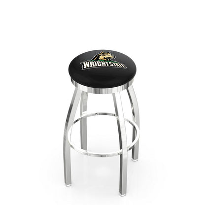 36" L8C2C - Chrome Wright State Swivel Bar Stool with Accent Ring by Holland Bar Stool Company