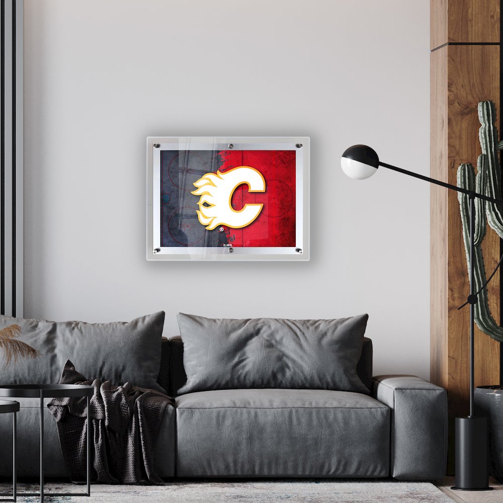 Calgary Flames 14.5" x 12" Backlit LED Sign