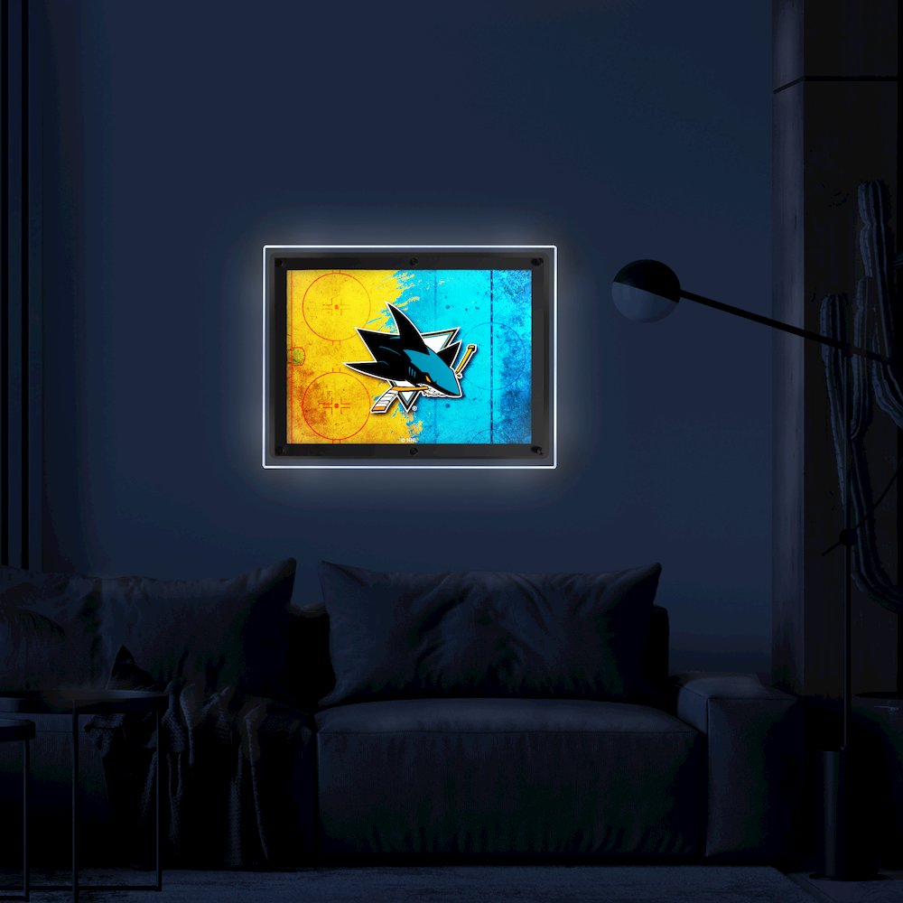 San Jose Sharks 14.5" x 12" Backlit LED Sign