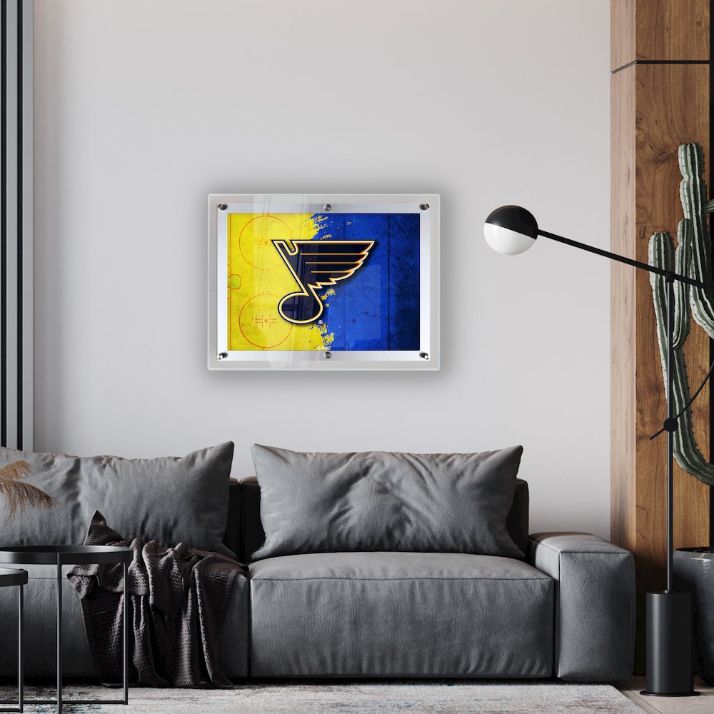 St Louis Blues 14.5" x 12" Backlit LED Sign