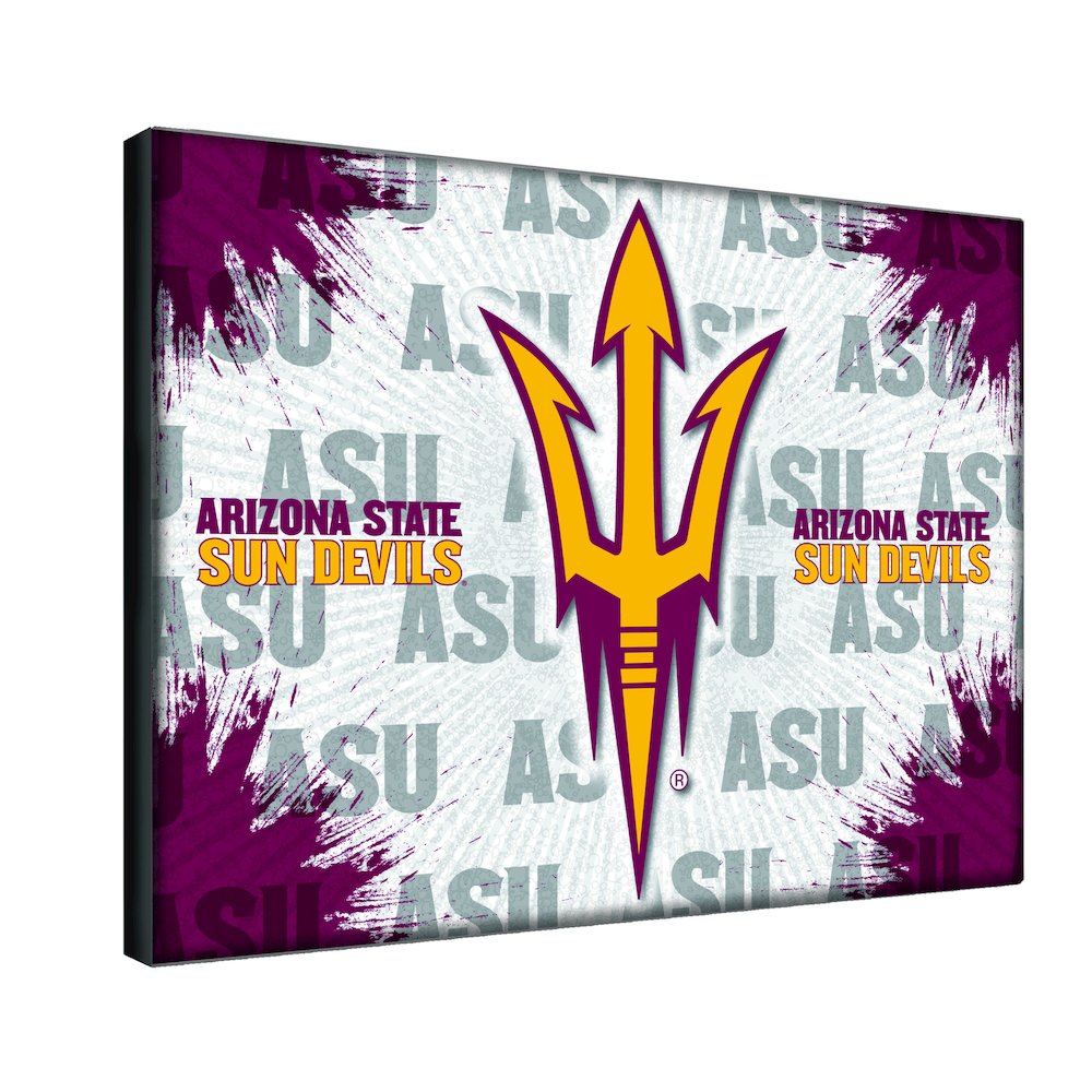 Arizona State 24" x 32" Officially Licensed Logo Canvas with Pitchfork logo