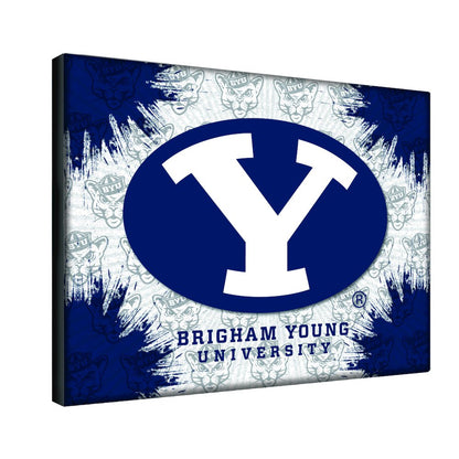 Brigham Young 24" x 32" Officially Licensed Logo Canvas