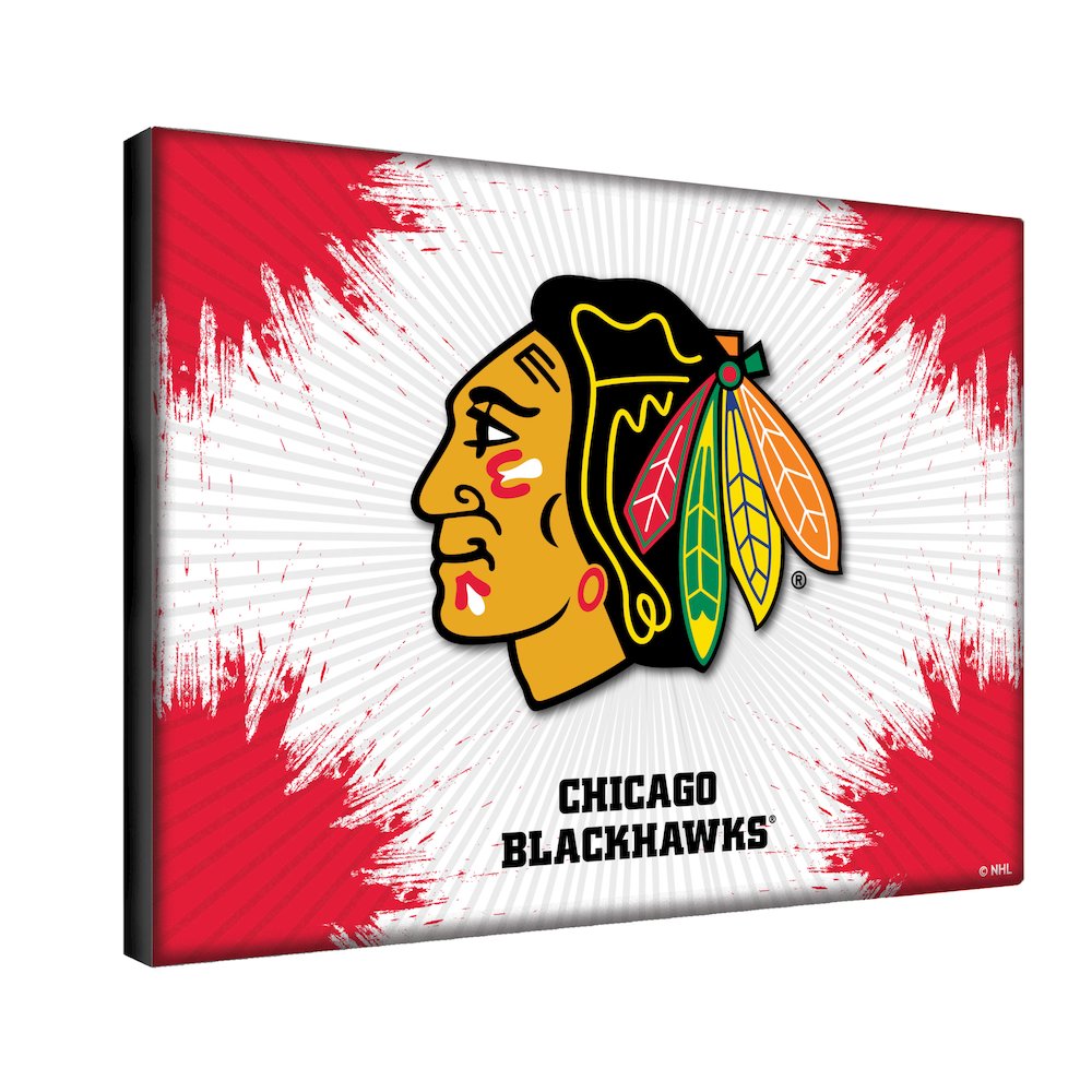 Chicago Blackhawks 24" x 32" Officially Licensed Logo Canvas