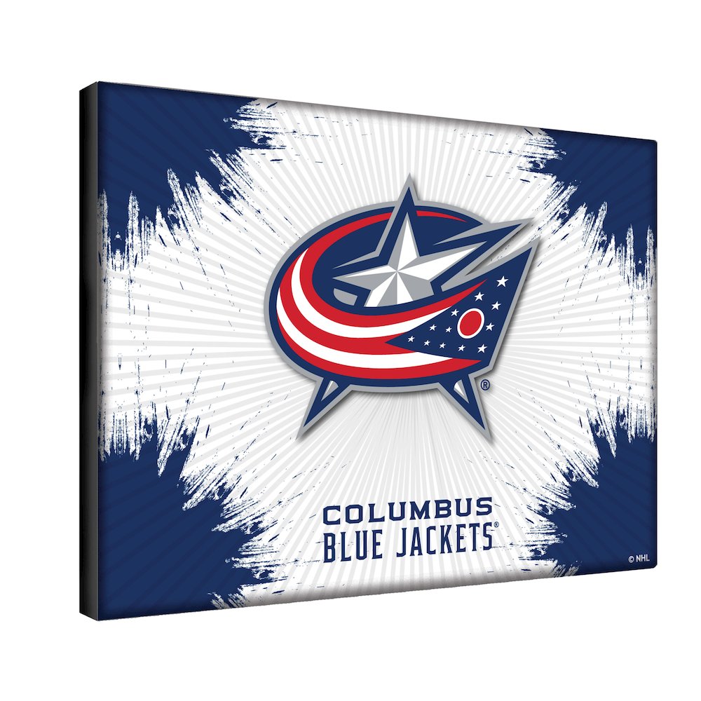 Columbus Blue Jackets 24" x 32" Officially Licensed Logo Canvas