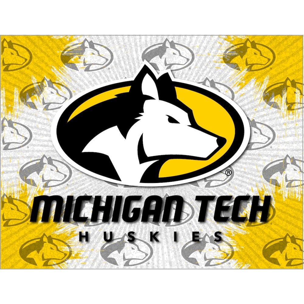 Michigan Tech 24" x 32" Officially Licensed Logo Canvas