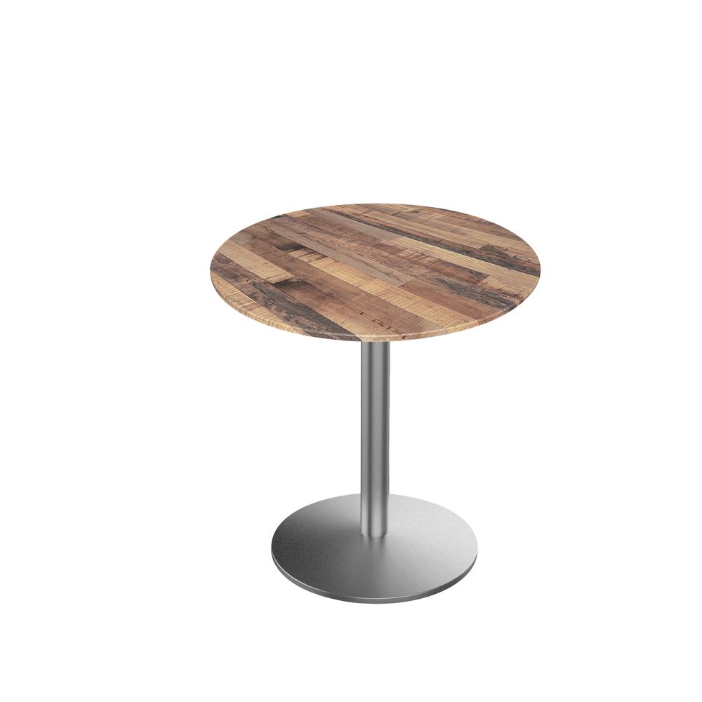 30" Tall OD214 Indoor/Outdoor All Season Table with 36" Diameter Rustic Top