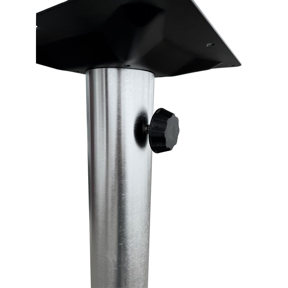 Brushed Aluminum Table Base with Umbrella Hole