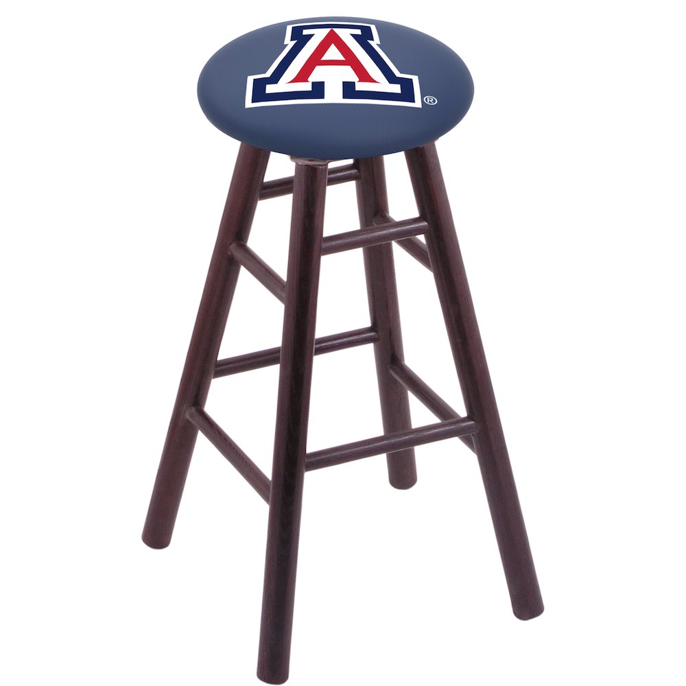 Oak Extra Tall Bar Stool in Dark Cherry Finish with Arizona Seat