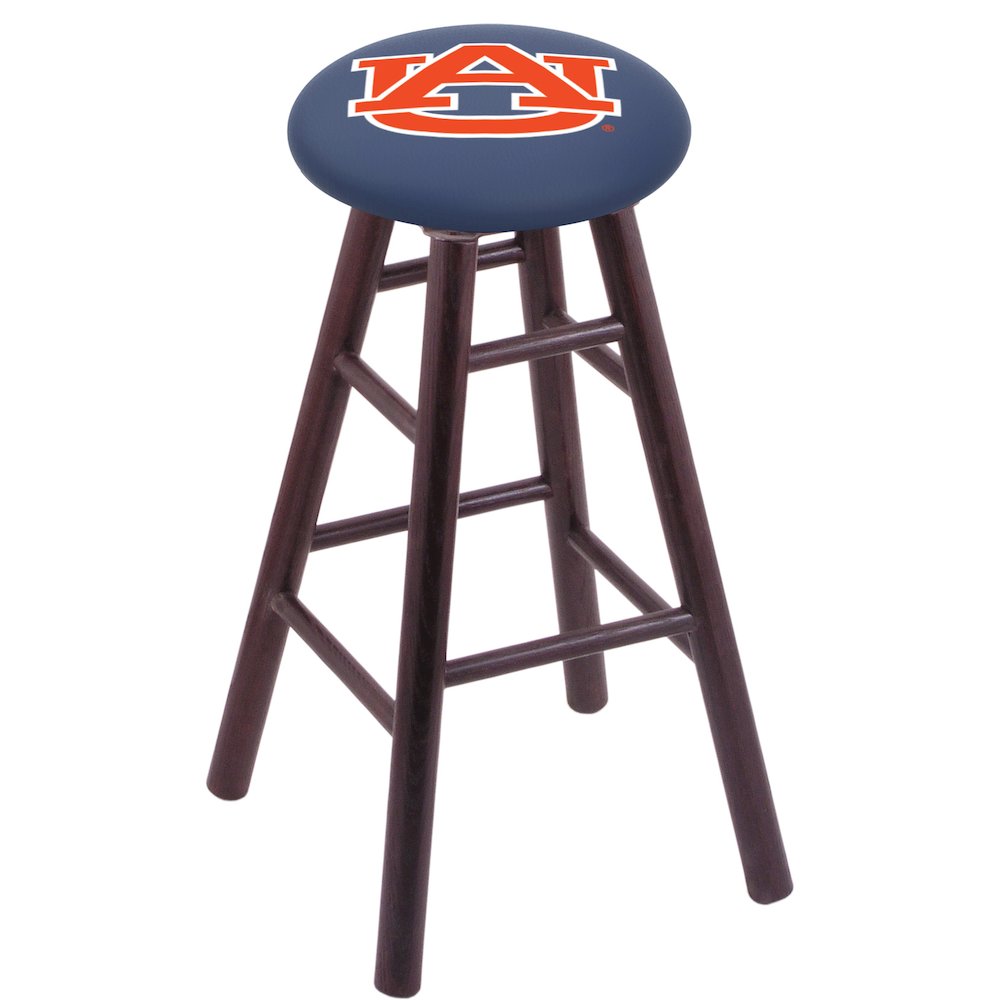 Oak Extra Tall Bar Stool in Dark Cherry Finish with Auburn Seat