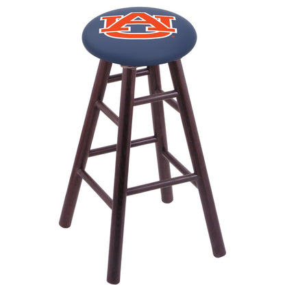 Oak Extra Tall Bar Stool in Dark Cherry Finish with Auburn Seat