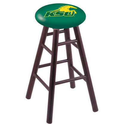 Oak Extra Tall Bar Stool in Dark Cherry Finish with Kentucky State University Seat