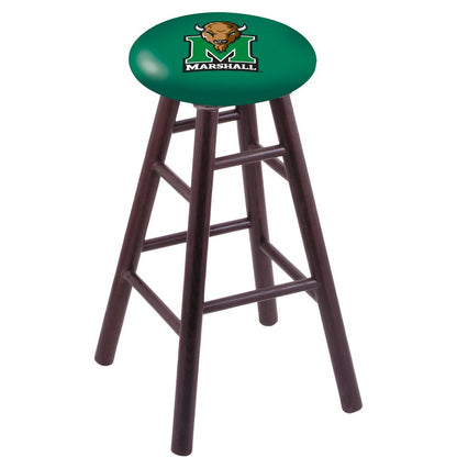 Oak Extra Tall Bar Stool in Dark Cherry Finish with Marshall Seat