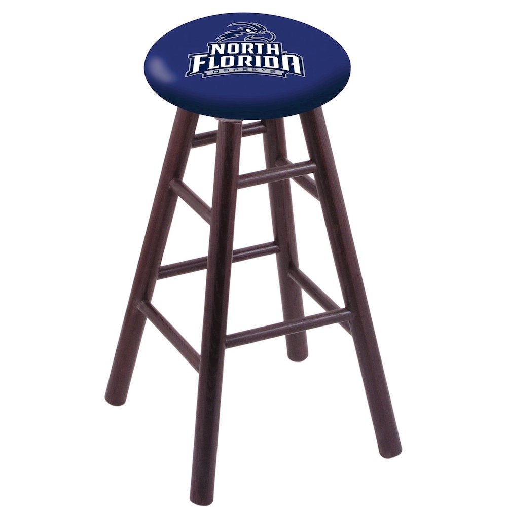Oak Extra Tall Bar Stool in Dark Cherry Finish with North Florida Seat