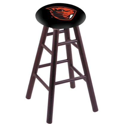Oak Extra Tall Bar Stool in Dark Cherry Finish with Oregon State Seat
