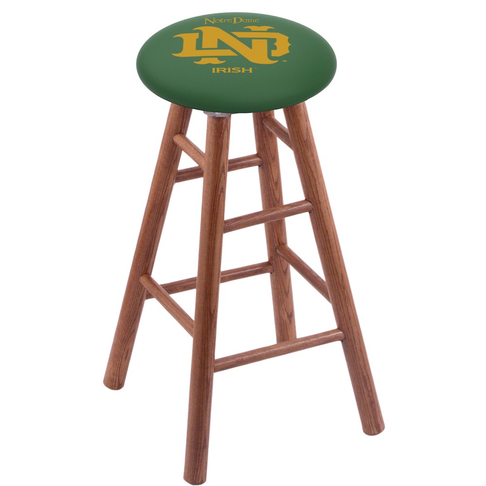 30" Swivel  Oak Bar Stool in Medium Finish
