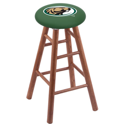 Oak Extra Tall Bar Stool in Medium Finish with Bemidji State Seat