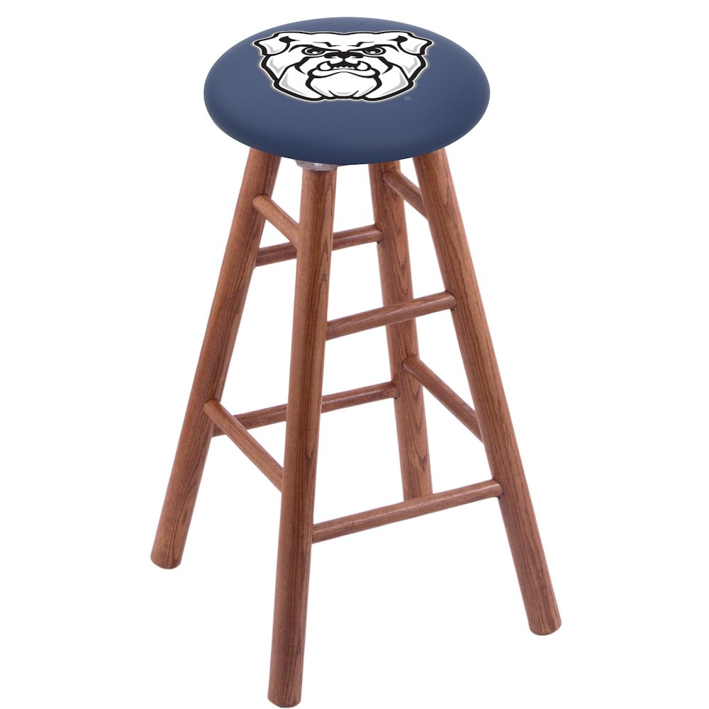 Oak Extra Tall Bar Stool in Medium Finish with Butler University Seat