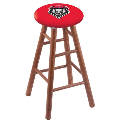 Oak Extra Tall Bar Stool in Medium Finish with New Mexico Seat