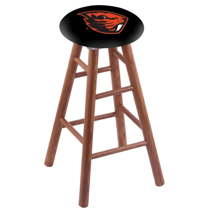 Oak Bar Stool in Medium Finish with Oregon State Seat