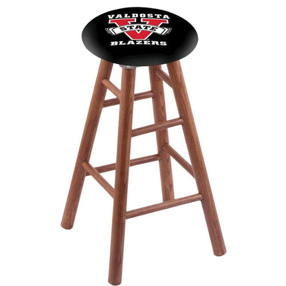 Oak Bar Stool in Medium Finish with Valdosta State Seat