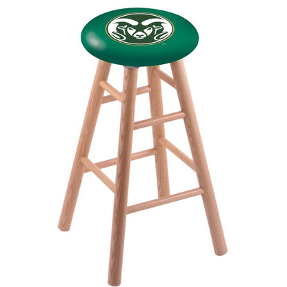 Oak Bar Stool in Natural Finish with Colorado State Seat