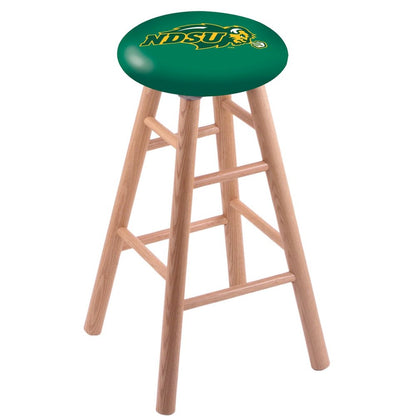 Oak Bar Stool in Natural Finish with North Dakota State Seat