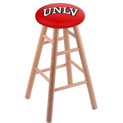Oak Bar Stool in Natural Finish with UNLV Seat