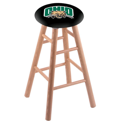 Oak Bar Stool in Natural Finish with Ohio University Seat