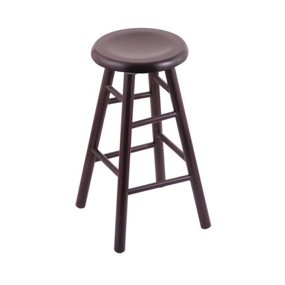 Maple Saddle Dish 30" Swivel Bar Stool with Smooth Legs, Dark Cherry Finish