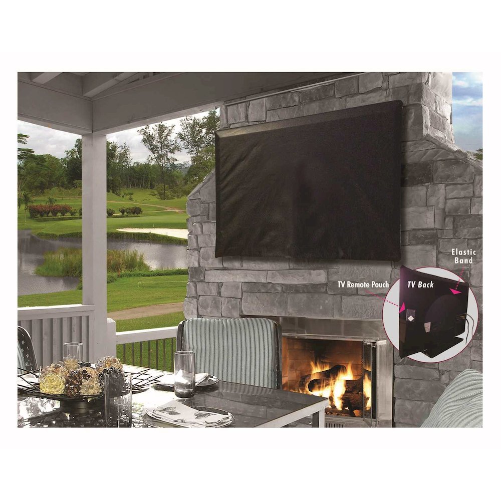 Plain Black TV Cover (TV sizes 40"-46") by Covers by HBS