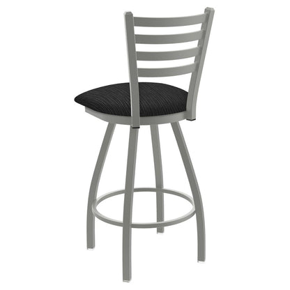 XL 410 Jackie 30" Swivel Bar Stool with Anodized Nickel Finish and Graph Coal Seat
