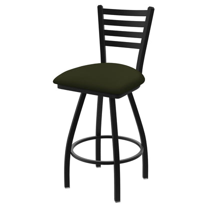 XL 410 Jackie 30" Swivel Bar Stool with Black Wrinkle Finish and Canter Pine Seat