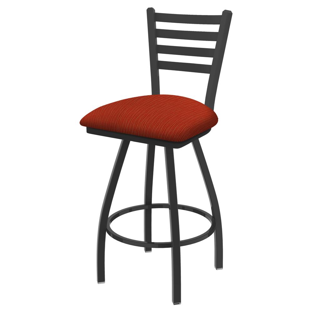XL 410 Jackie 30" Swivel Bar Stool with Pewter Finish and Graph Poppy Seat