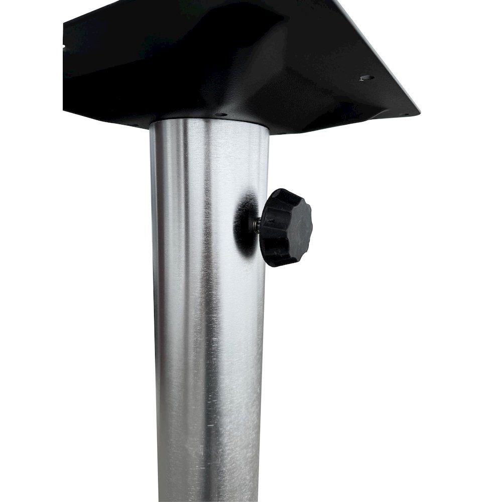 All-Season Table with 36" Diameter Black Marble Top with Umbrella Hole