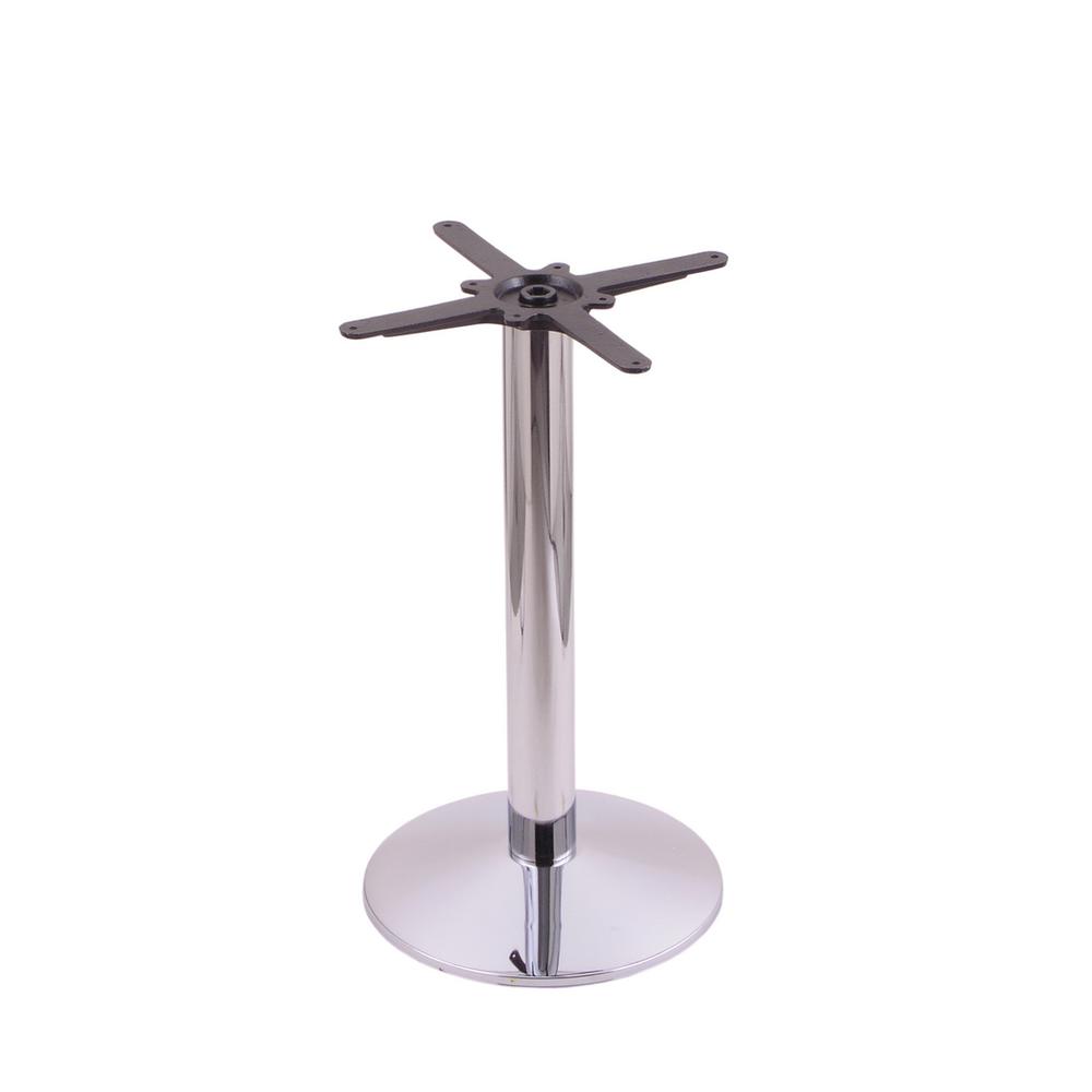 214 Chrome Cast Iron Table Height Base with 16" Dia. Round Foot