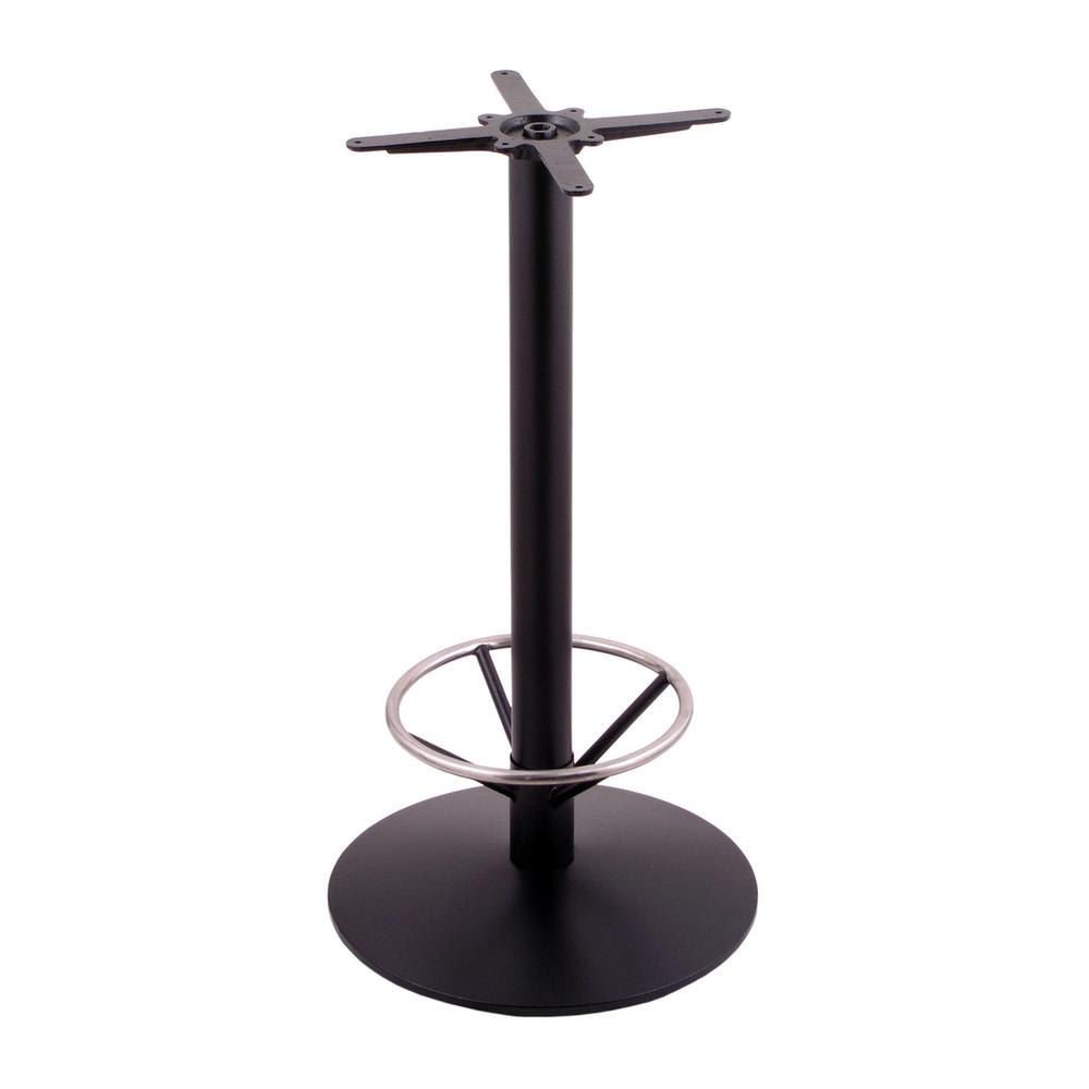 214 Black Cast Iron Counter Height Base with 22" Dia. Round Foot and Foot Ring