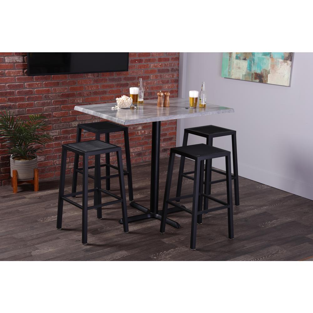 36" Tall OD211 Indoor/Outdoor All-Season Table with 36" Diameter Rustic Top