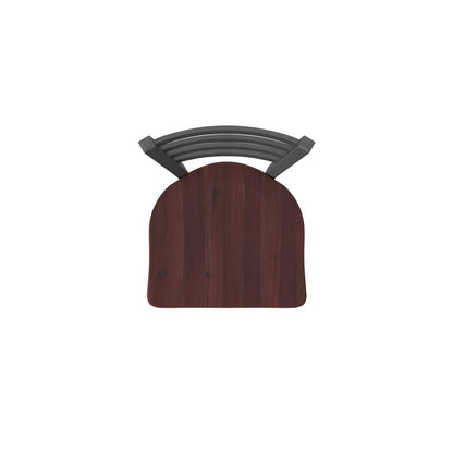 410 Jackie 36" Swivel Bar Stool with Pewter Finish and Dark Cherry Maple Seat
