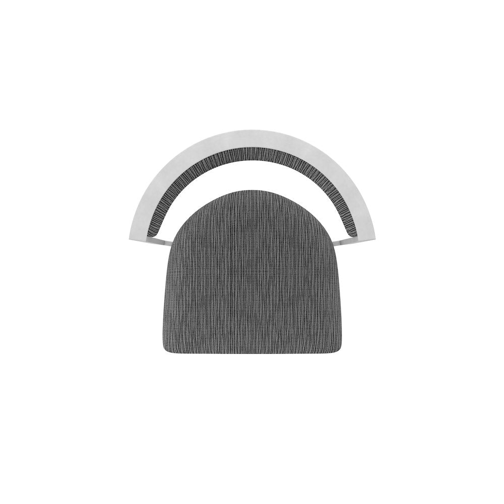 Swivel Bar Stool with Anodized Nickel Finish and Graph Coal Seat and Back