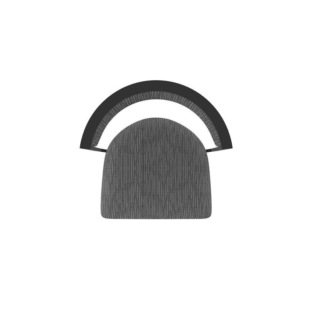 Swivel Bar Stool with Black Wrinkle Finish and Graph Coal Seat and Back