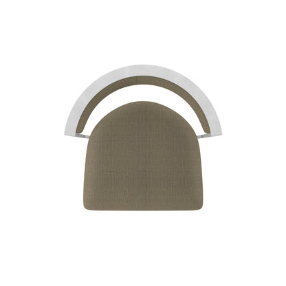 Swivel Bar Stool with Anodized Nickel Finish and Graph Cork Seat and Back