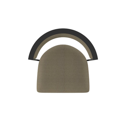 Swivel Bar Stool with Black Wrinkle Finish and Graph Cork Seat and Back