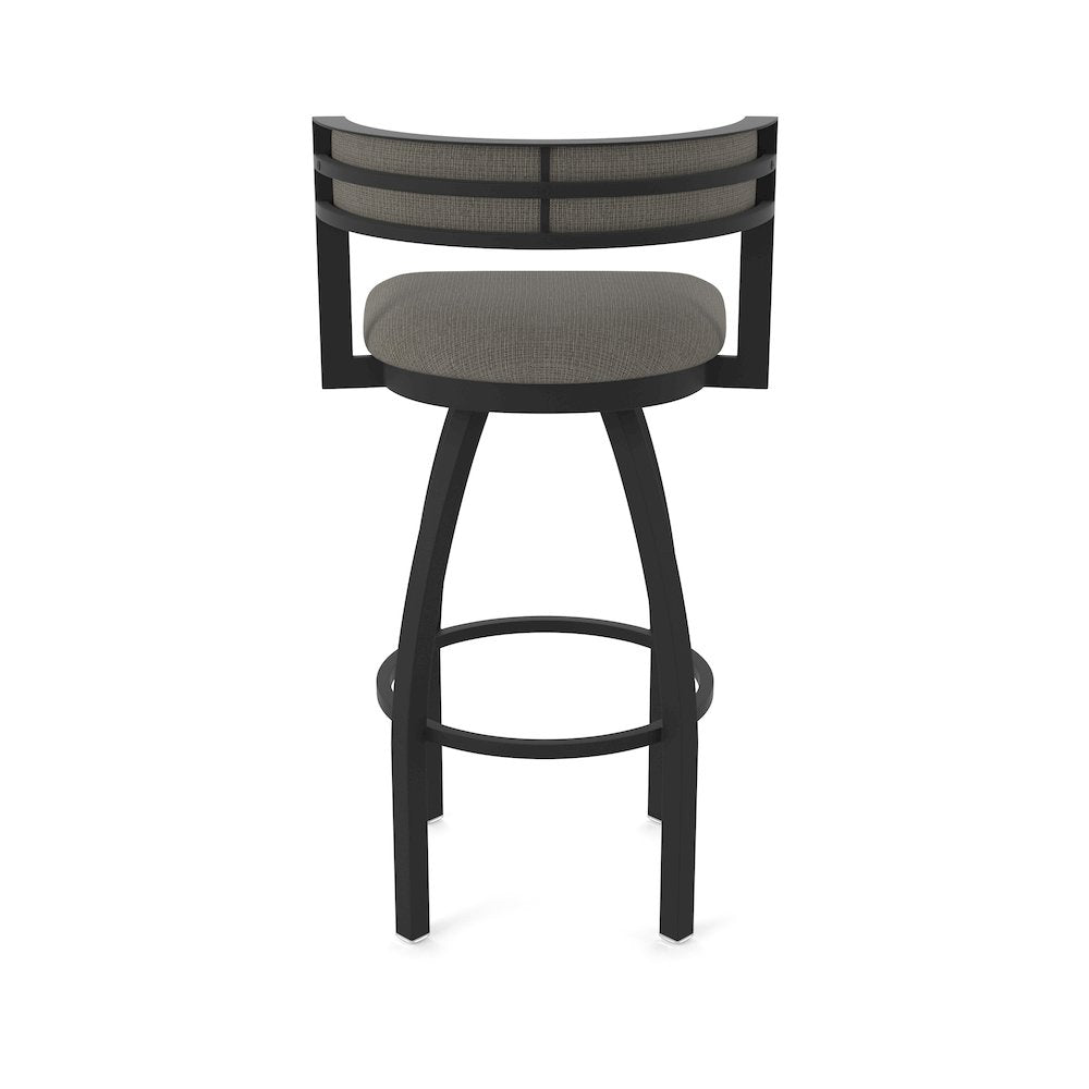 Swivel Bar Stool with Black Wrinkle Finish and Graph Chalice Seat and Back